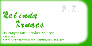 melinda krnacs business card