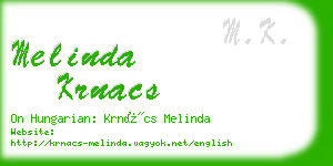 melinda krnacs business card